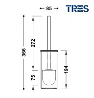 MEDIDAS ESCOBILLERO A SUELO CUADRADO TRES